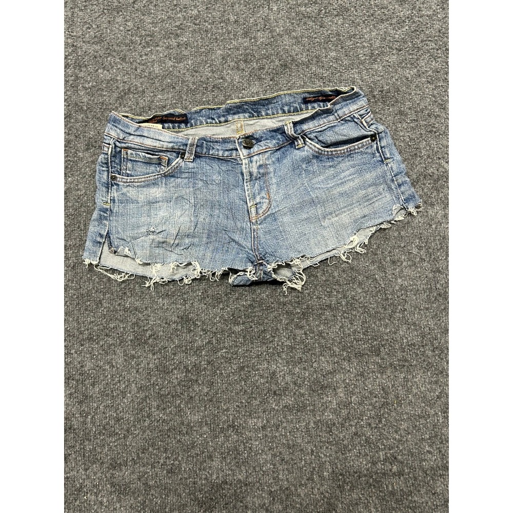 Citizens of Humanity Shorts Womens Size 28 Blue Denim Low Rise Raw Hem USA Made